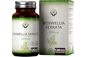 EARTH'S NURTURE EN Boswellia Serrata Capsules | 120 Capsules - High Strength Boswellia Serrata | 2000mg (5:1 Extract) per Serving | Non-GMO, Gluten & Allergen Free | Manufactured in The UK