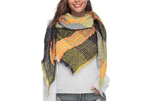 Yuson Girl Sciarpa Donna Inverno, donna inverno scialle maglione cappotto Girl grandi Tartan Wrap Maglia Poncho Donna Invernale Stola Pashmina Moda Moda nappe morbido per Donna