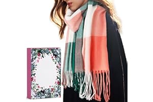 HIGHEVER Cadeau Noel Echarpe Femme Hiver: Idee Cadeau Femme Original Utile Foulard Femme Echarpe Cachemire Etole Chale Femme Hiver, Secret Santa Cadeau Maman Calendrier de l'avent Echarpes et Foulards Femme