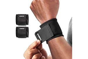 CAMBIVO 2-Piece Wrist Straps, Adjustable and Breathable Support Straps, Wrist Wraps for Wrist Stabilization, Sports Gym Strength Training, Cross Training
