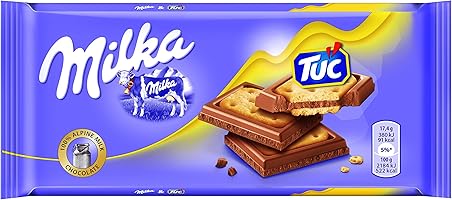Milka - Tableta De Chocolate Y Galleta Tuc, 87 g