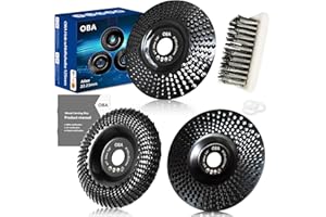 OBA Szlifierka do drewna 125 mm, 3 sztuki tarcz szlifierskich do kształtowania, szlifowania i cięcia. Koła do szlifierki kątowej
