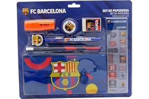 CYP BRANDS-FC Barcelona, ​​Set di cancelleria, Materiale scolastico, Scrittura, Barça, Colore Blu, Prodotto Ufficiale