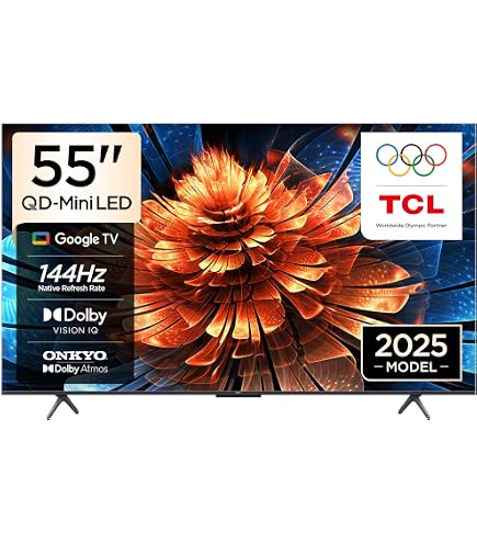 TCL 55T8C Television 55 Inch Smart TV 4K QLED Colorful Quantum