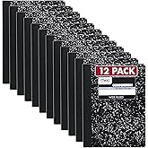 Black Marble kompozisyonu kitap, Wide Rule, 9 &ndash; 3/4 x 7 &ndash; 1/2, 100 sheets