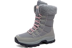 VLOOKST Bottes Femme Bottes de Neige Bottines de Hiver Étanche Botte de Randonnée Chaussures Montantes de Randonnée Bottine de Neige Fourrure Chaussure de Hiver Taille 37-43