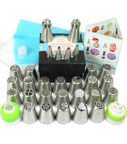 Ateco Cake Decoratie kit, Herbruikbaar 18 Gebak Tas Met 6 Stuk