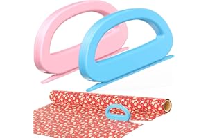 HMMHYY Lot de 2 (4 lames) - Coupe-papier d'emballage coulissant pour emballage cadeau - Outil de découpe pour Noël, Halloween, vacances et anniversaires