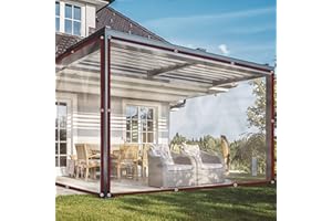 QOFLY Telone Occhiellato Impermeabile 1X2M Trasparente per Esterno,Teloni Impermeabili Occhiellati PVC,Tenda da Balcone in Plastica per Esterni, Antipolvere, Antipioggia,Faccia Multiuso Polietilene