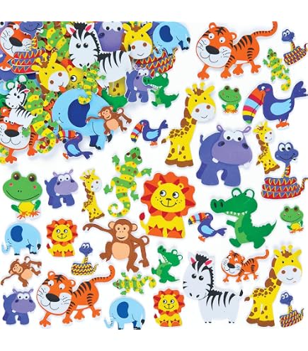Baker Ross – 120 Autocollants En Mousse Poissons Tropicaux – Activité Créative Enfant – Colle Intégrée – Idéal Pour Cartes Et Décorations