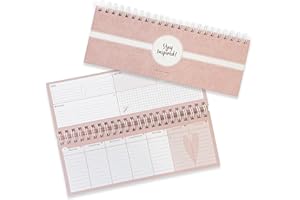Tischkalender 2024/25 / Wochenkalender im Quer-Format / 52 Wochen + 2 Wochen, 1 Woche 2 Seiten