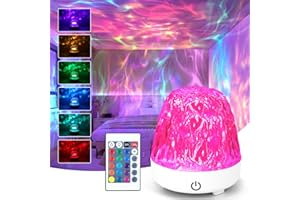 MAXRICUS Aurora Glow Lamp Ocean Light - Birthday Gift Sensory Night Lights Wave Ceiling Projector with 16 Colors,30 Lighting Modes,Galaxy Projector for Bedroom/Party/Game,Lava Lamp Mood Light for Kid Women Men