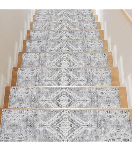 DAZZLEEX 15 stuks traptreden matten moderne 4 * 24 inch grote vilten trapmatten