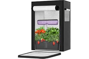 ENJOYFLY Grow Tent for Aerogarden Hydroponic Grow System，19.7''x13.9''x21.3'',High Reflective Mylar for Hydroponic Indoor Plants，Grow Machine Protective Cover，Black Indoor Hydroponic Anti-Light Complete System