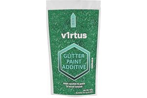 v1rtus verde smeraldo glitter vernice di cristallo Additivo 100 g / 3,5 once per Emulsione Vernice - Per l'uso con interno / esterno parete, soffitto, legno, metallo, Vernice, piatta Morto, Matt