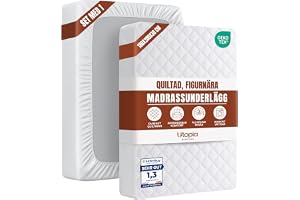 Utopia Bedding Quiltad madrassskydd (180x200cm), Madrassöverdrag med djupa fickor upp till 38 cm, supermjukt madrassöverdrag har resår runt, inte vattentätt