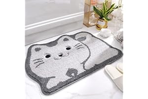 Molesun Linda Alfombra de baño, alfombras de baño Extra Suaves y absorbentes, Lavable a máquina, Alfombra Antideslizante para bañera, Ducha y baño, 45x70cm