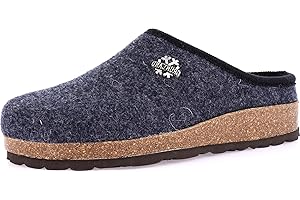 GRÜNLAND SARA – Ciabatte Donna Invernali in Lana Rigenerata, Pantofole Calde e Traspiranti, Stile Alpino, Sottopiede in Sughero e Feltro Naturale