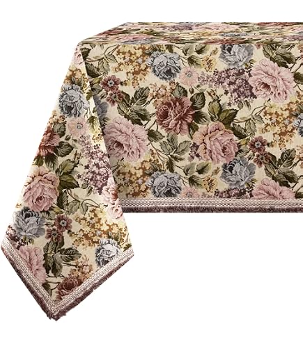 Tovaglia Gobelin Jacquard Copritavolo Paesaggio 150x150 180 210 240 Rotonda, Rotondo 180