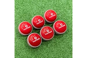 FORTRESS Cricket 'Incrediballs' [6 Pack] - Senior/Junior Cricket Balls | Foam Balls With Traditional Seams | Cricket Training & Practice - Pink or Red Cricket Ball