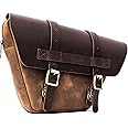 Trip Machine Company Wingman Side Panel Bag for Royal Enfield Interceptor 650 / Continental GT 650 (Dark Brown/Tobacco, Left Side)