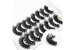 KOKAY Falseche Wimpern 8 Paar KüNstliche Wimpern Russian Strip Eyelashes False Lashes Fake Eyelashes DD Curl Wiederverwendba Handgemacht Weich (K009,17MM)