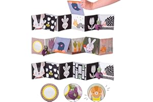 Taf Toys Urban Garden Soft Cloth Newborn Book, Crinkle Baby Book. High Contrast Sensory Toys. Early Education Activity Toy. Infant Tummy Time Toys. Multi-Sensory Textures and a Baby-Safe Mirror