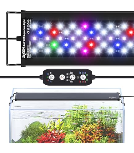 Preisvergleich für VEVOR Aquariumlicht mit LCD-Monitor, 24 W