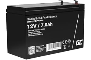 GREEN CELL GreenCell® Rechargeable Batterie AGM 12V 7Ah accumulateur au Gel Plomb Cycles sans Entretien VRLA Battery étanche | USV | Système UPS | Batterie de résérve