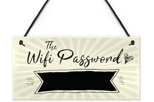 RED OCEAN Pizarra con contraseña Wifi, para decoración del hogar, regalo, placa colgante, letrero de Internet para el hogar