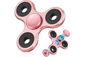 SCIONE Fidget Spinner metalowa zabawka sensoryczna metalowa spinner prezent przeciwstresowy dla dzieci i dorosłych (nasadki łożyska można zdemontować i złożyć) Różowy