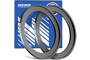 Neewer 58-67mm Step Up Ring Adapter (2 Pack) with Cleaning Cloth, Ultra Slim Aluminum Alloy Lens Filter Adapter Ring for 58mm Camera Lens to Use 67mm Filter