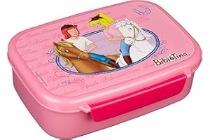 Scooli Bibi & Tina Brotdose Kunststoff mit Einsatz und Verschlussclip Brotzeitdose Lunchbox Geschenk für Kinder