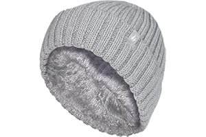 HEAT HOLDERS - Girls Thick Chunky Ribbed Beanie Hat for Winter