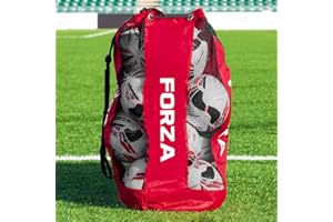 FORZA Bolsa para Balones Premier | Saco de Malla para Pelotas con Cierre de Cordel – Ideal para Fútbol, Voleibol, Baloncesto Y Balonmano | 12 Bolas