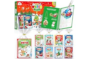 ZMLM 24 Libri da Colorare con acqua gadget compleanno bambina bambino bambini, Riutilizzabili mini libri da colorare Magico Pittura per di 4-8ann regalini fine festa compleanno bambini (24Natale)