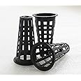 WE Hydroponics 2x4 inch Netpots - Set of 45, 2 inch top Diameter netpots with 4 inch Height, for NFT, Hydroponics, Aquaponic, Dutch Bucket, DWC, Kratky System and Nursery, Color : Black