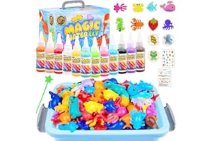 Dandin Magic Water Elf Kit, Aqua Fairy Water Gel Kit for Kids, Creative DIY Squishy Maker Toy with 12 Magic Gels and 12 Animal Moulds, Birthday Gift Christmas Gifts