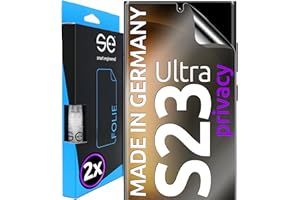 2x se® 3D SCHUTZFOLIE Privacy für Samsung Galaxy S23 Ultra,Blickschutz, 100% Fingerabdruck & FaceID kompatibel, einfache blasenfreie Installation, Ultra-Klar, Stoß-Kratzfest, aus Deutschland