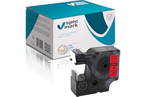 specmark Compatible avec DYMO D1 45807 Ruban encreur 19 mm x 7 m Noir sur rouge (S0720870) Compatible avec DYMO D1 pour imprimante LM Label-Manager LP Label-Point LW Label-Writer DUO