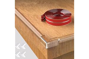 Fhlbestyu 5/3 m Protection des bords pour bébé avec 4 coins - Protection des coins - Autocollant - Protection des coins pour bébé - Souple - Largeur : 1,0 x 1,0