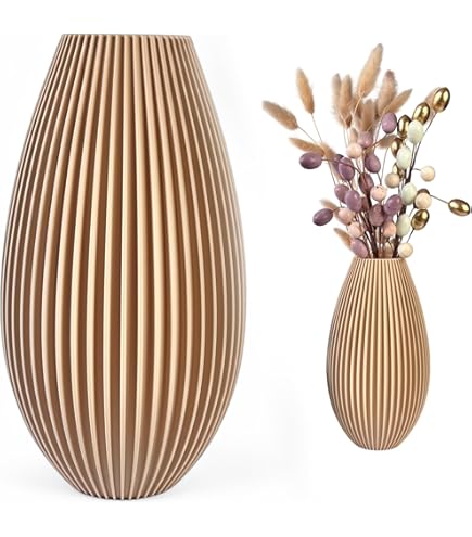 VASE DÉCORATIF RISO, 10 X 41 CM, ARGENT