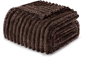 Exclusivo Mezcla Kuscheldecke Flauschig Fleecedecke Flanell Decke, Leichte und Warme Sofadecke Couchdecke für Ganzjahreszeit, 150 x 200 cm Braun
