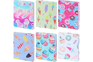 YEXIYA 6 Pack Stretchable Book Cover Jumbo Fabric Book Covers Colorful Pattern Print Book Protector Washable Reusable Protective Textbook Cover for Hardcover Textbooks up to 9 x 11 Inch (Dessert Pattern)