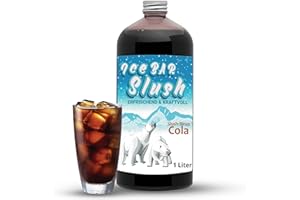 ‎ICE BÄR SLUSH ICE Bear Syrup AZO and Glycerine Free, 1 Litre Bottle, Concentrate for Slushy Drinks Maker, Ice Slush Machines, Ice Machines, 1:5 to 1:20 (Cola)