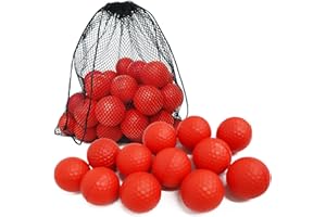AMRTA Practice Golf Balls Foam Golf Balls for Men Women 12 Pcs 40mm Realistic Feel Colored Golf Balls Dent Resistant Long Lasting Limited Flight Soft Golf Balls for Indoor Basement Backyard Training