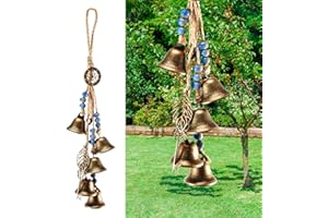 Joycabin Carillon à Vent de Jardin en Forme de Cloches de sorcière, Carillon à Vent en métal pour Utilisation intérieure et extérieure, Cloche de bénédiction Faite à la Main