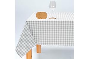 JARAPA HOME MADE WITH LOVE Jarapa Home Mantel Antimanchas Hule Mesa Rectangular Repele Líquidos y Manchas. Tela Resinada Suave de Algodón - Mantel Rectangular