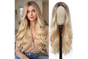 Esmee 24 "Pelucas Largas Peluca Rubia Ombre de Fiesta para Mujeres Fibra Resistente al Calor para Uso Diario de Fiesta