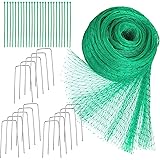 Youley 4M x 10M Grünes Vogelnetz Teichnetz Baumnetz für Pflanzenschutz Gartennetz Obstbaumnetz Erbsenetz mit Kabelbindern und